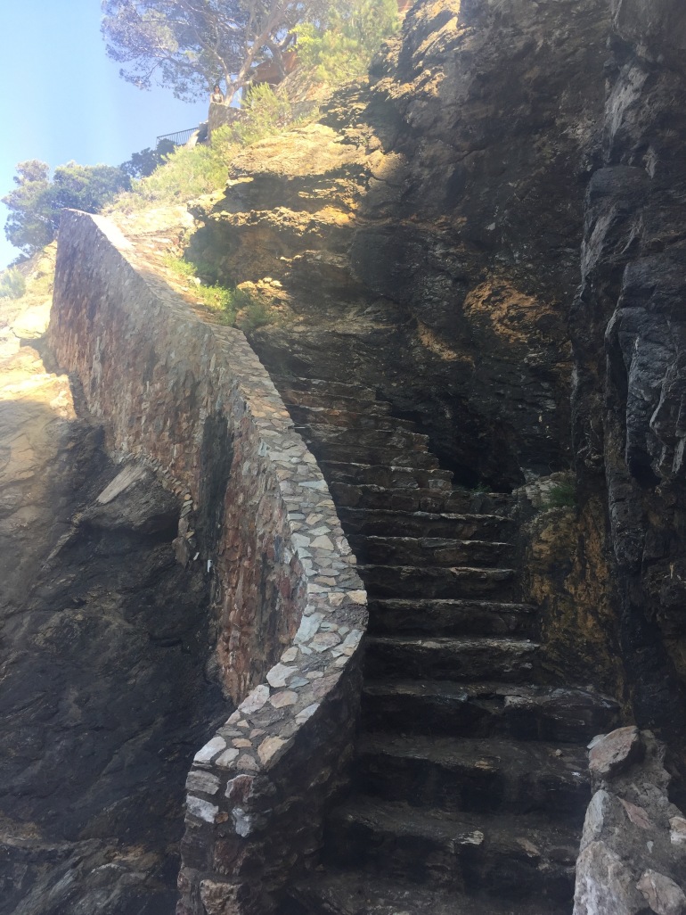 Stone steps to cove